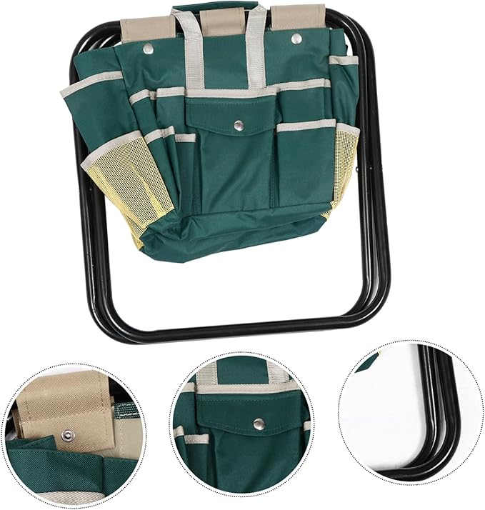 SUPVOX Folding Stool Bag Compact Folding Chair Outdoor Camping Oxford Fabric Portable