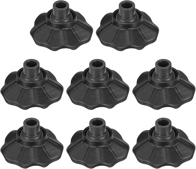 PATIKIL 0.59 Inch Chair Foot Cover 8 Pack Non-Slip Camping Chair Legs Cap Replacement Folding Chair Table Leg Pads Floor Protectors Stability on Rugged Fit for 0.59(15mm) Legs Black