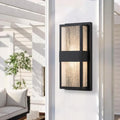 Modern Outdoor Lights Fixture Led Wall Lights Indoor Black Exterior Wall Sconce for House with Seeded Glass 12W Outside Front Porch Light Outdoor Wall Mount Patio Lights for Garage Yard