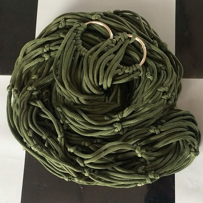Nylon Rope Meshes Hammock Portable Outdoor Camping Hammock Garden Swing Hanging Bed for Garden Beach Yard Travel