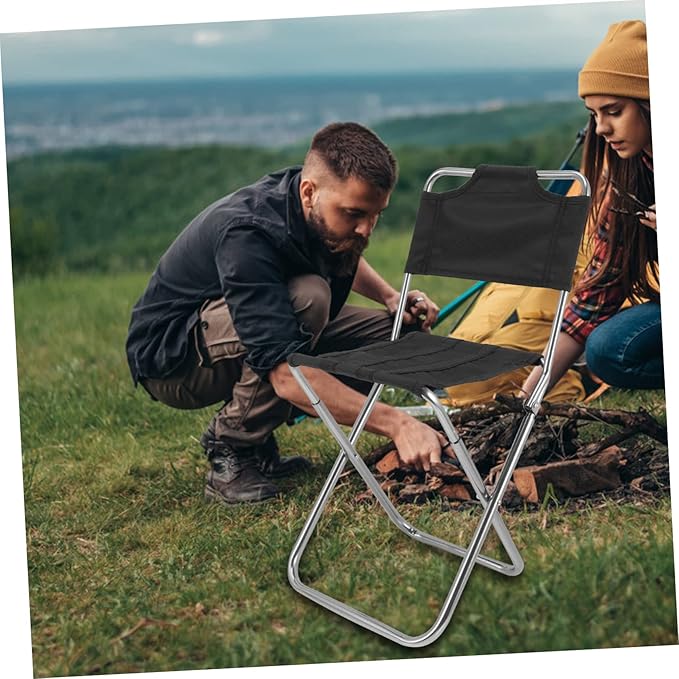 Portable Folding Stool for Camping Fishing and Outdoor Activities Multi Function Comfortable Beach Chair Lightweight and Convenient 1pc Assorted Color