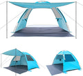 DLUCKY Beach Tent for 1/2/3/4/5/6 PersonAnti-UV Portable Sun Shade ShelterUPF 50+Both Sides Extendable FloorExtendable Awningwith 2 Ventilating Mesh WindowsLightweight &amp Easy Setup.