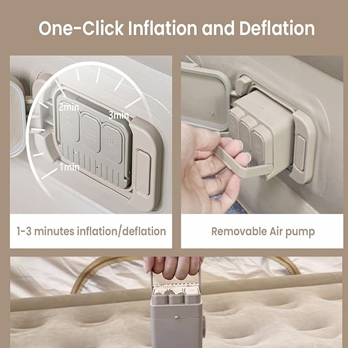 Alvantor Portable Self Inflating Air Mattress74.8 * 39.37Inch Queen Size for Camping Traveling Backpacking Inflatable Bed Camping Inflatable Bed (Single)