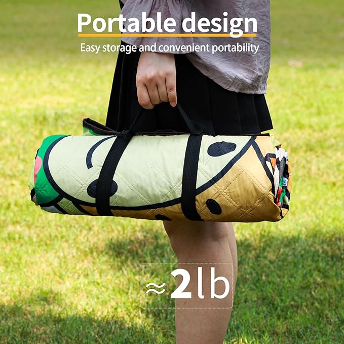 Whitsunday Picnic Blankets Picnic Mat Camping Mat 60x 80 Outdoor Boys Girls BlanketMachinewashable Camping Mat Waterproof &amp Sandproof Foldable for Camping Beach Park(Animal)