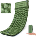 Ultralight Air Pad: 1.9lbs Camping Mattress with Pillow &amp Foot Pump - 4 Thick with One-Second Deflation for Easy Backpacking