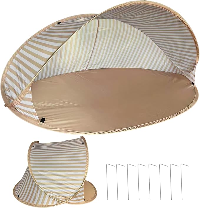 Beach Sun Shade - Portable Canopy Shelter Lightweight Outdoor Tent | UV Protection Travel Cover Compact Breathable Shelter Easy Pop-Up Shade for Family Picnics Camping Fishing Backyard Relaxatio