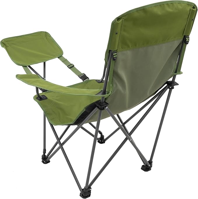 ALPS Mountaineering Escape Lounge Camping Chairs for Adults with Footrest and Adjustable Armrests Sturdy Steel Frame Compact Foldable Design and Carry Bag