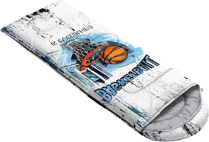 Kids Sleeping Bag for Boys GirlsCute Puppy Print-Lightweight Warm Portable Outdoor Indoor-Waterproof Cold Weather Resistant Sleeping Bag for Camping Hiking