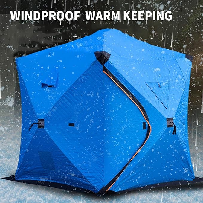 Ice Fishing ShelterIce Fishing TentCold and Warm ProtectionExtra Large SpaceEasy to Open Quicklyfor Night Fishing