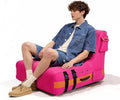 Inflatable Couch Air Sofa: Portable Outdoor Inflatable Sofa with Built-in Electric Pump - Air Lounger for Camping Beach Festival Travel - Ideal for Dorm Rooms Small Apartments