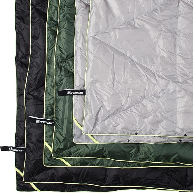 Pelican Outdoor Woobie Camping Accessories - Blanket - Poncho Liner w/Carry Bag - [Water Resistant] [600 Duck Down Fill] - Light Soft Warm Travel Blanket - Camping Gifts for Hiking Picnic - Grey