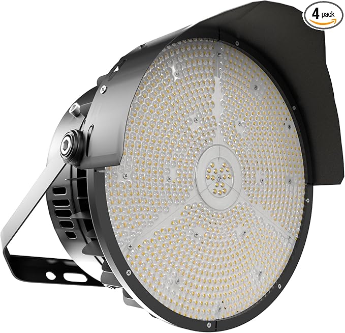 600W LED Stadium Light Outdoor 90000Lm (2400W Equivalent) Super Bright Commercial Flood Lights 5000K AC100-277V IP65 Waterproof Large Area Lighting for Sports Fields and Counts