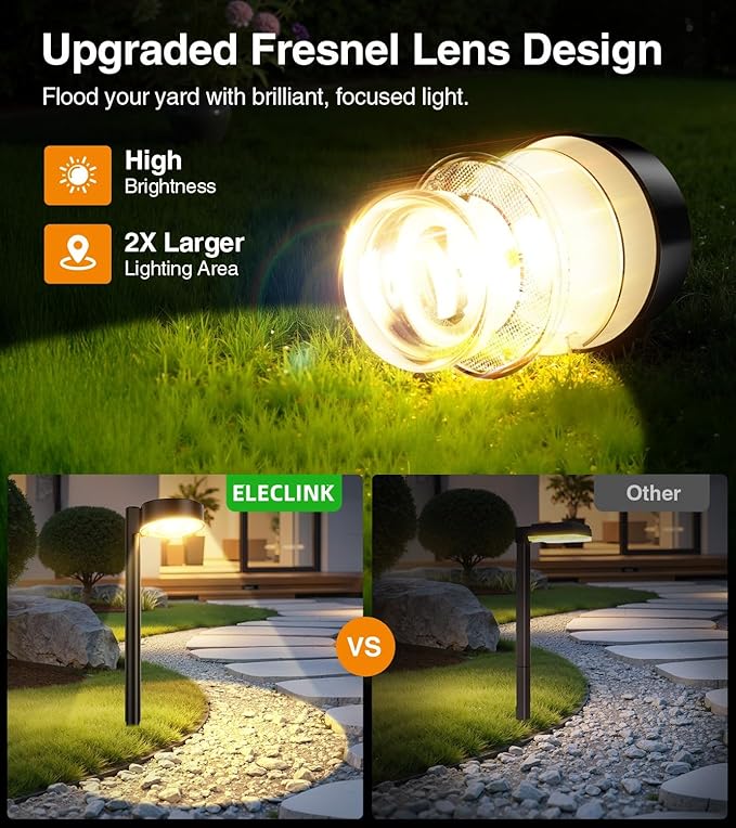 Solar Pathway Lights Outdoor 12 Pack Waterproof Path Light with Bigger LED Spot Lens Brighter Up to 12 Hrs Outdoor Solar Light for Walkway Driveway Yard Garden Patio