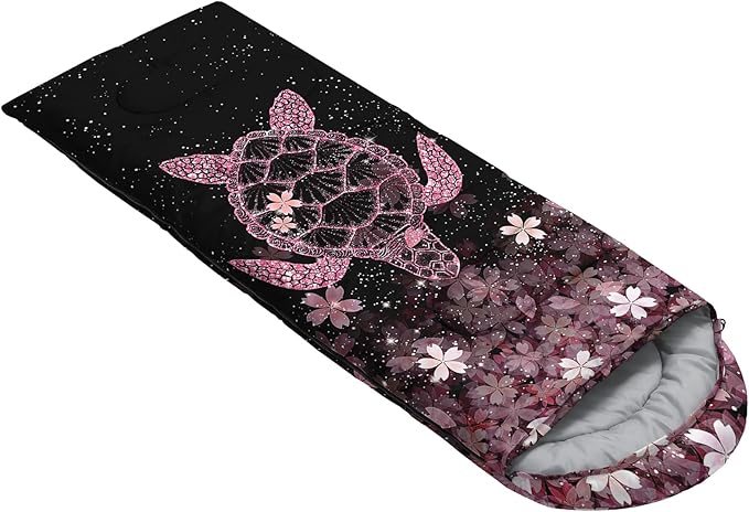 QOOMO Axolotl Cute Camping Sleeping Bags3 Season Warm &amp Cool WeatherLightweightWaterproof Sleeping Bags for Adults &amp KidsTravelingand Outdoors