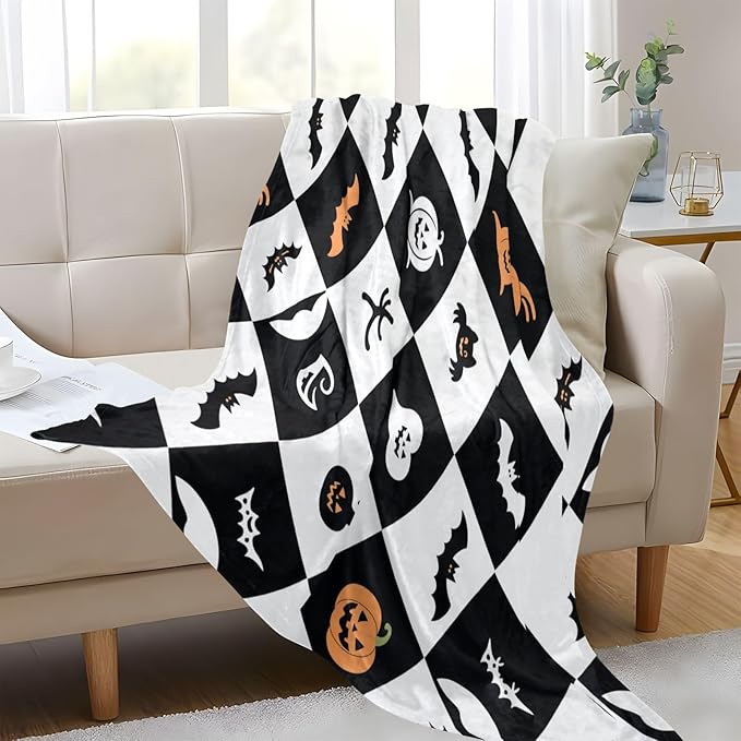 Throws For Couch Halloween White Skeleton Bed Throw Blanket 50 x 70 Inch