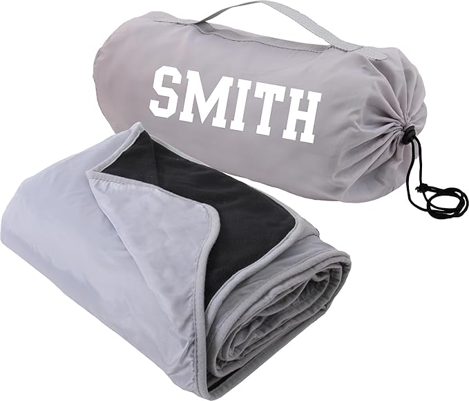 Threadart Personalized Outdoor Rainproof &amp Windproof Thick Stadium Blanket | for Camping Picnic Sports Festivals Football Baseball Concerts Parks Beach 55 x 79