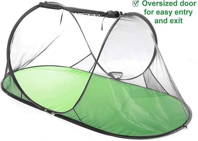 SANSBUG Bug Tent for One Person (Instant Pop up Strong No-See-um Mesh Poly Floor)
