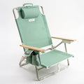 SUN'Y Escapes Backpack Beach Chair - Made w/Ocean Bound Plastics Customizable w/MOLLE Accessories Ultra Lightweight Low-Seat Natural Comfort Durable Rust Free &amp Waterproof - Sea Green