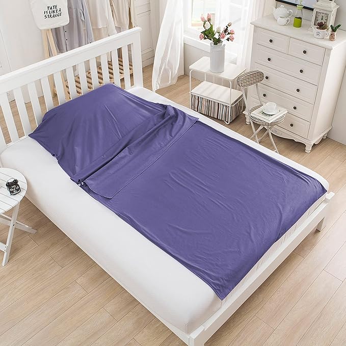Travel and Camping Sheets Sleeping Bag LinerLightweight Travel Sheets for Hotel Portable Hotel Sleeping Bag Sack for AdultsPremium Soft Hotel Sleep Sheet for Traveling Hostels Picnic