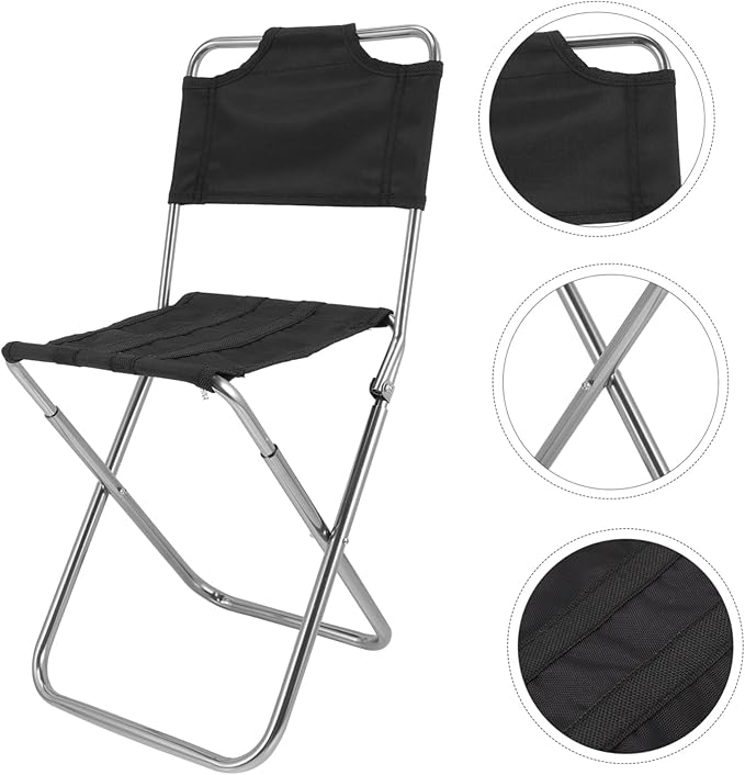 BESPORTBLE Portable Folding Chair for Adults Oversized Beach Camping Stool Umbrella Reclining Leisure Chair
