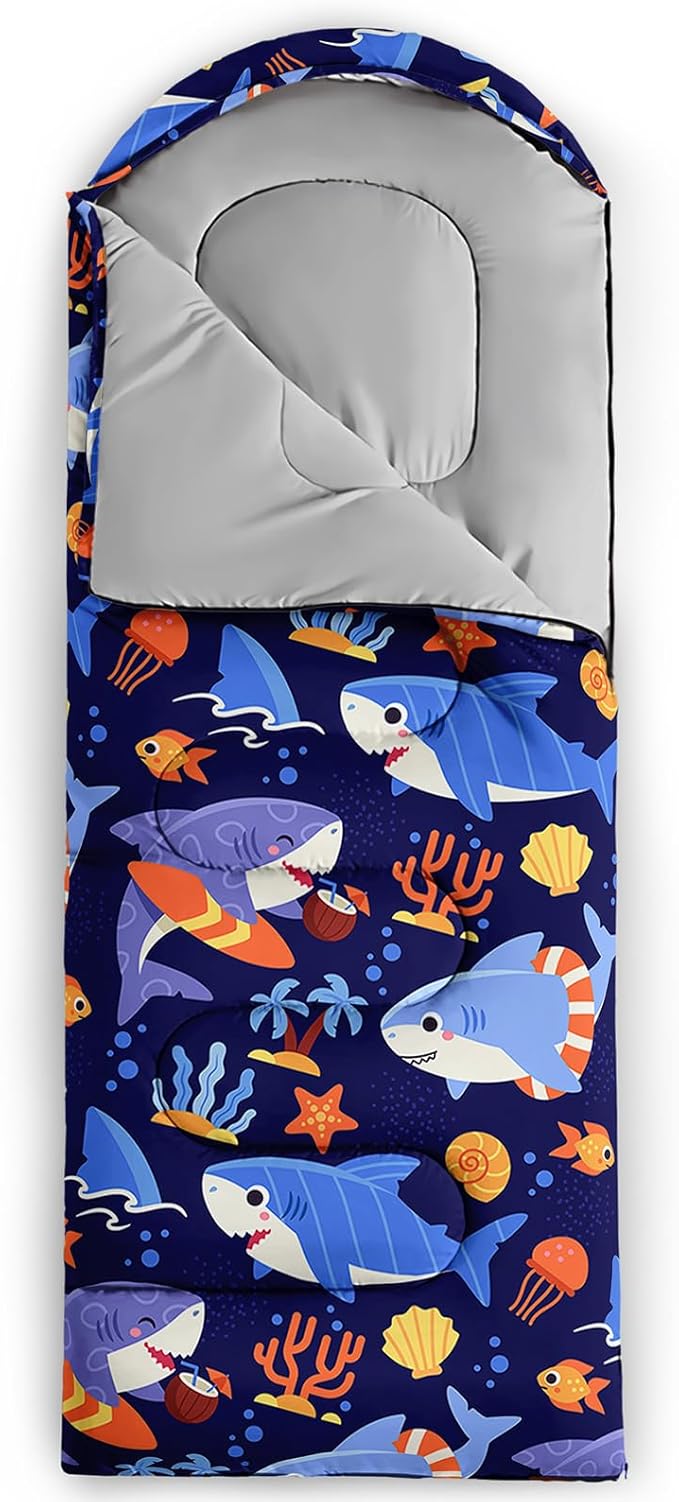QOOMO Camping Sleeping Bags3 Season Warm &amp Cool WeatherLightweightWaterproof Sleeping Bags for Adults &amp KidsTravelingand OutdoorsCamping Gear Equipment