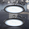 LED High Bay Light 100W 15000lm LED High Bay Shop Light with US Plug UFO LED High Bay Light for Garage Workshop Barn Warehouse Commercial Bay Lighting 5000K-Daylight 2 Pack