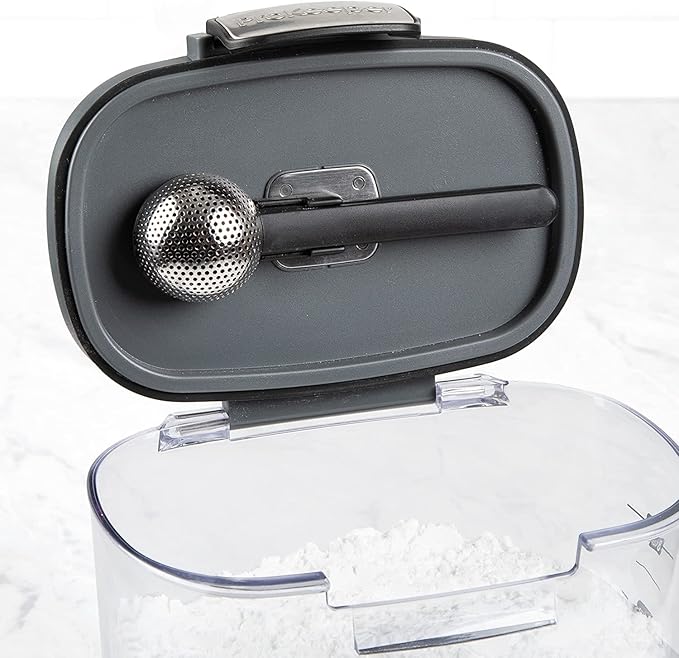 Progressive International ProKeeper+ Clear Plastic Airtight Food Baker's Kitchen Storage Organization Container Canister Set with Magnetic Accessories 2- Piece Set (Powdered &amp Brown Sugar 1.4-Qua