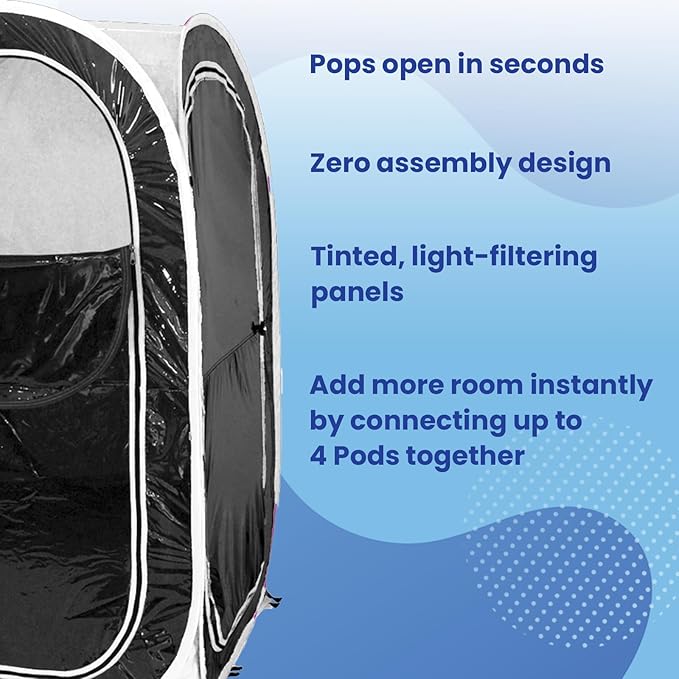 WeatherPod 1-Person Pop-Up Pod with Tinted Panels – Pop-Up Weather Pod Protection from Cold Wind and Rain with Added Privacy