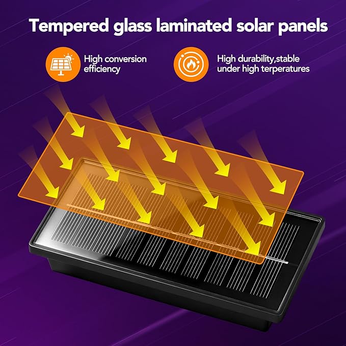 Solar Fence Lights Outdoor8 Pack Waterproof LED Solar Powered Deck Light with Ultra Bright LED Lens3000K/4000K/6000K Selectable12+ Hours Steady Glow for StepRailingBackyardWall