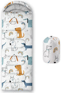 Kids Sleeping Bag for Boys GirlsCute Puppy Print-Lightweight Warm Portable Outdoor Indoor-Waterproof Cold Weather Resistant Sleeping Bag for Camping Hiking