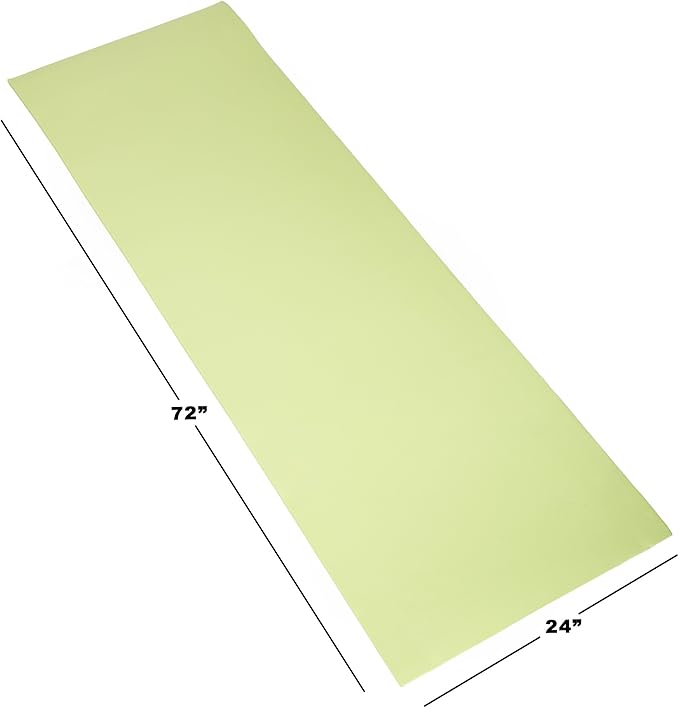 Sleeping Pad Lightweight Non Slip Foam Mat with Carry Strap by Wakeman Outdoors (Thick Mattress for Camping Hiking Yoga and Backpacking) (Green)  72 inches (L) x 24 inches (w) x 0.50 inch (H)