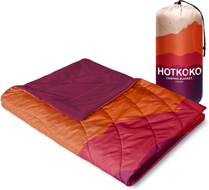 Waterproof Stadium Blanket Soft Warm Fleece Camping Blanket Wearable Camp Blanket for Outdoor Camping Picnic Stadium Sports Beach Car