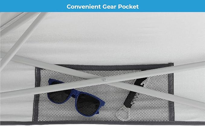 Core Instant Straight Leg Canopy Tent with Adjustable Sun Wall 6 ft x 4 ft  Gray