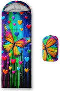 AILONEN Cartoon Camping Sleeping Bag for Boys Girls AdultsLightweight &amp Waterproof3 Season Warm &amp Cold WeatherPortablePrinted Sleeping BagTravelingCampingHiking