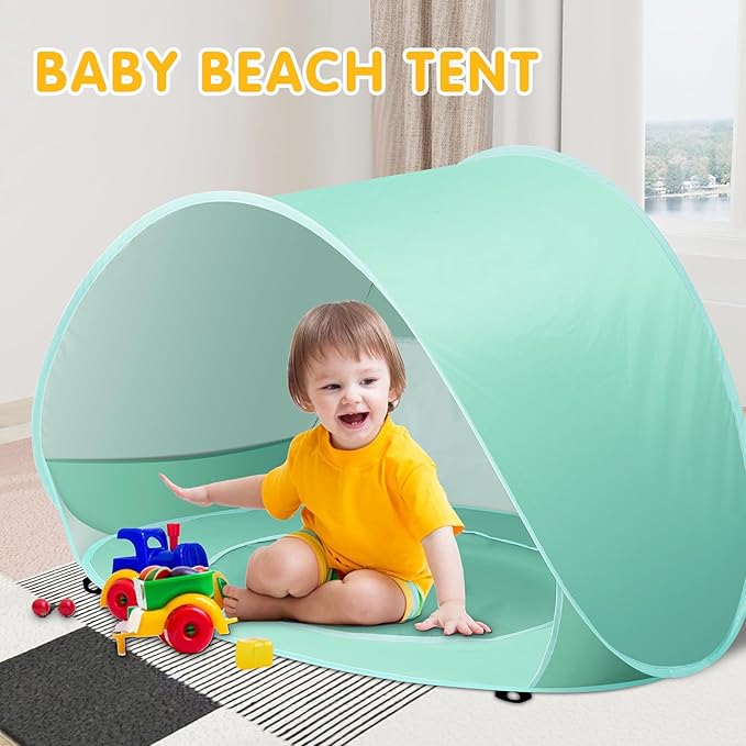 Baby Beach Tent Pop Up Beach Tents Baby Tent for Beach Portable Shade Pool UV Protection Sun Shelter for Infant
