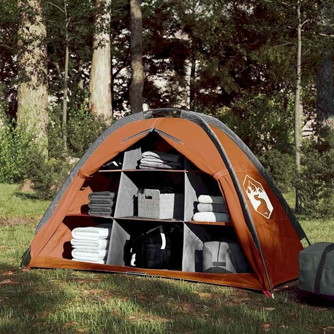 YAFF Storage Tent 9 Compartments Gray and Orange WaterproofSporting GoodsOutdoor RecreationCamping &amp HikingTents94376