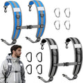 Outus 2 Pack Beach Chair Backpack Straps Adjustable Shoulder Carry Strap with 8 Aluminum Carabiners Clips Backpack Straps Replacement Heavy Duty Nylon Chair Carrying for Beach Camping Folding Chairs