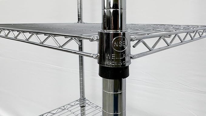Commercial Chrome Wire Shelving Rack 4 Tier Wire Shelf for Storage H71xW24xD18 All Stainless-steel Heavy Duty ETL