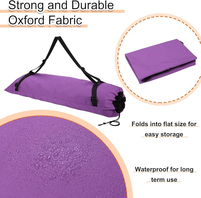 HARFINGTON Camping Chair Replacement Bag 48 Folding Chair Carry Bag Oxford Cloth Storage Tent Bag with Shoulder Strap for Travel Outdoor Camping Sports Purple