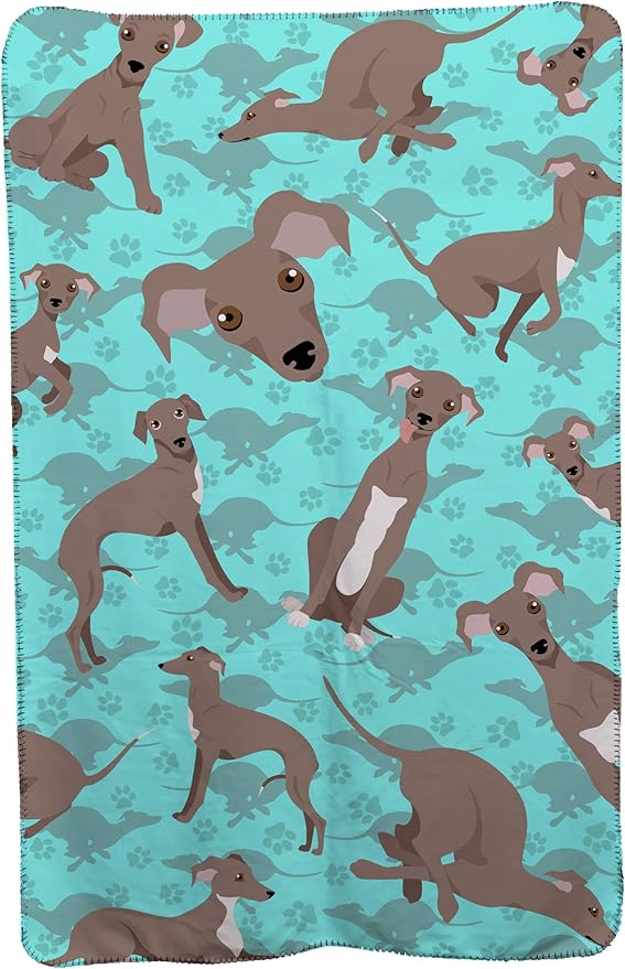 Caroline's Treasures MLM1079TBLT Fawn Italian Greyhound Soft Travel Blanket with Bag Airplane Blanket Indoor Outdoor Camping Blanket for Traveling Picnics Beach Trips Concerts