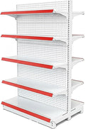 Supermarket Shelf Label Holder StandingSnack Display RackCandy Potato Chips Fruit Vegetable Storage OrganizerLarge Pantry Convenience Stores Shelves for Grocery 93x80x195cm(Ten-Shelves)