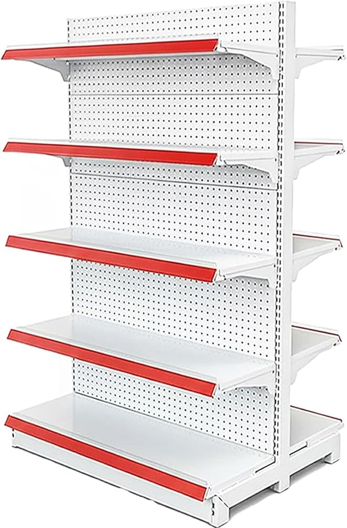 165cm/195cm Tall Retail Snack Display Shelf Floor-Standing Food Rack Holder for Grocery Supermarket Department Stores Chips/Candy/Drinks Organizer 93x80x195cm(Ten-Shelves)