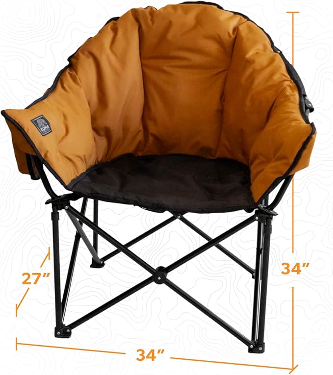 Kuma Outdoor Gear Lazy Bear Chair with Carry Bag Ultimate Portable Luxury Outdoor Chair for Camping Glamping Sports &amp Outdoor Adventures (Sierra/Black)