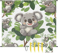 Waterproof Sandproof Beach Blanket 59''×68'' Animal Koala Pattern Polyester Outdoor Picnic Blanket with 4 Stakes &amp Storage Bag for BeachCampingVacation