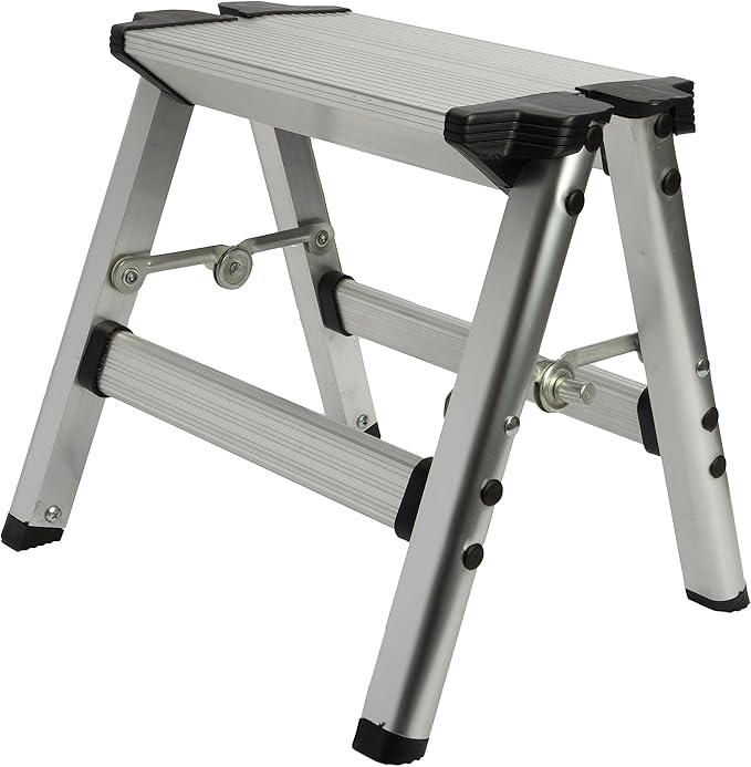 Quick Products QP-FOSS Slim-Profile Easy Folding One-Step Stool - 200 lbs. Capacity