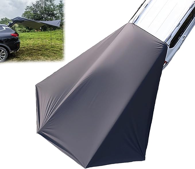 Car Camping Awning for Chrysler Pacifica 2004-2008 2017 2018 2019 2020 2021 2022 2023 2024 2025 Large Car Side and Rear Awning Outdoor Vehicle Sun Shade Shelter for Camping Overlanding