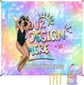 Custom Beach Blanket Waterproof Sandproof Large Mat 7.2 x 6.6 Ft for Family 4 Corner Sand Pockets &amp Stakes Personalized Blankets for Beach Travel Essentials Camping