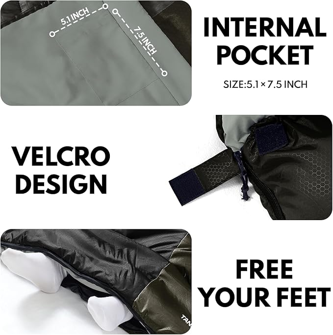 XXL Sleeping Bags for Adults Warm WeatherCamping Sleeping Bag for Kids with Compression Sack4 Season Camping Essentials Gear for HikingTravelingOutdoorBackpackingClimbing