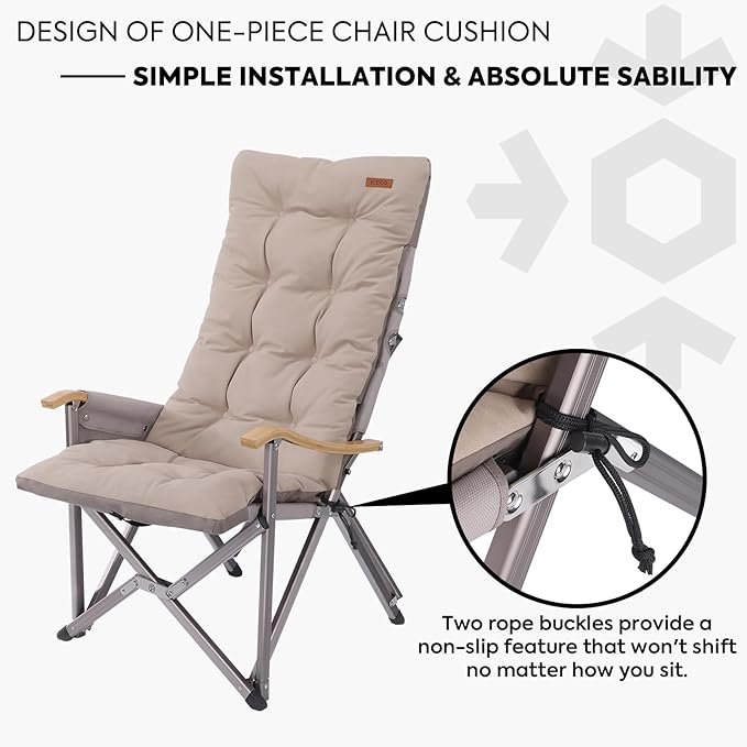 ICECO Flannel Chair Cushion Camping Chair (only Cushion not Include Chair) Portable with Storage Bag