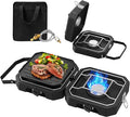 Camping Stove Portable Propane Camp Stove with Independently Adjustable Heat &amp Carry Bag Foldable Gas Stove with 2 Burners for Outdoor CookingTailgating &amp Backyard GatheringBBQ (Black)